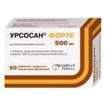 Урсосан форте, таблетки покрытые пленочной оболочкой 500 мг 50 шт