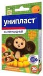Лейкопластырь бактерицидный, Унипласт 20 шт Чебурашка